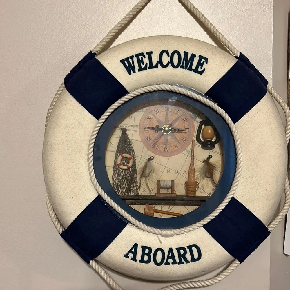 Welcome Aboard Nautical  Clock